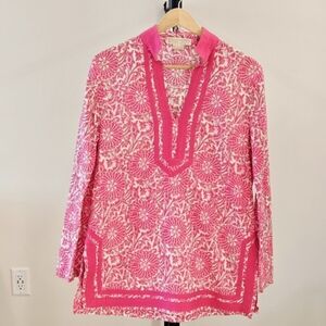 Michael Kors Bright Pink and White Floral Tunic